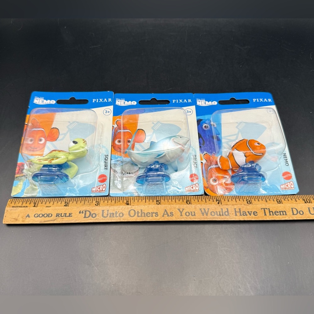 Disney Pixar Finding Nemo SET OF 3 Mattel Micro Collection Toys Mini Figures - Picture 2 of 14